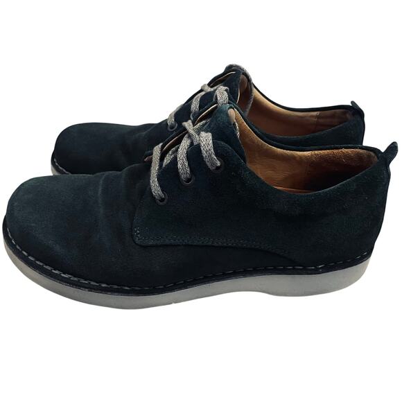 Samuel Hubbard Navy Nubuck‎ Leather Shoe Sneaker Mens US 8.5 EU 42-Hubbard Free - Picture 1 of 10